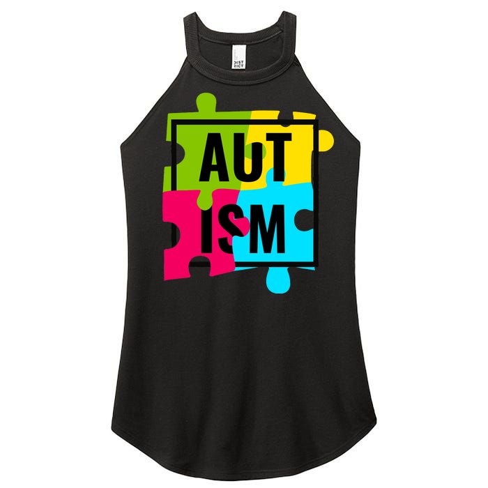 Autism Awareness Puzzle Pieces Women's Perfect Tri Rocker Tank