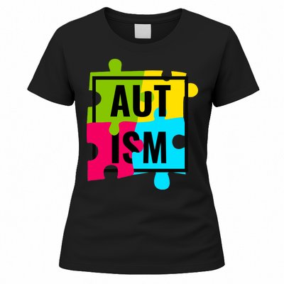 Autism Awareness Puzzle Pieces Women's T-Shirt