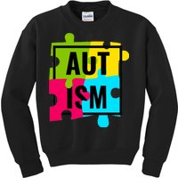 Autism Awareness Puzzle Pieces Kids Sweatshirt