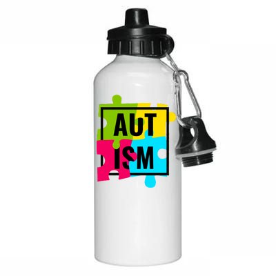 Autism Awareness Puzzle Pieces Aluminum Water Bottle