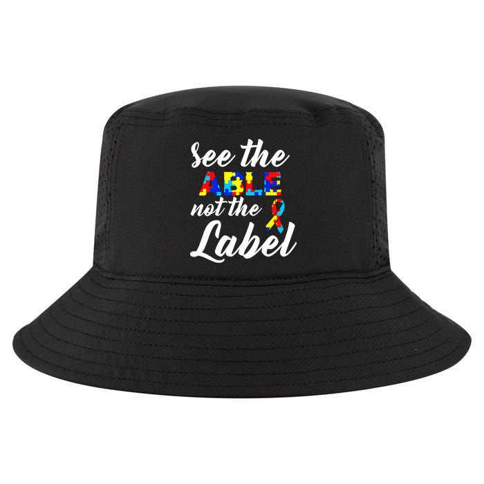 Autism Awareness Puzzle See The Able Not The Label Cool Comfort Performance Bucket Hat