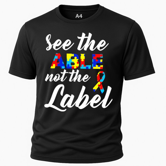 Autism Awareness Puzzle See The Able Not The Label Performance Shirt