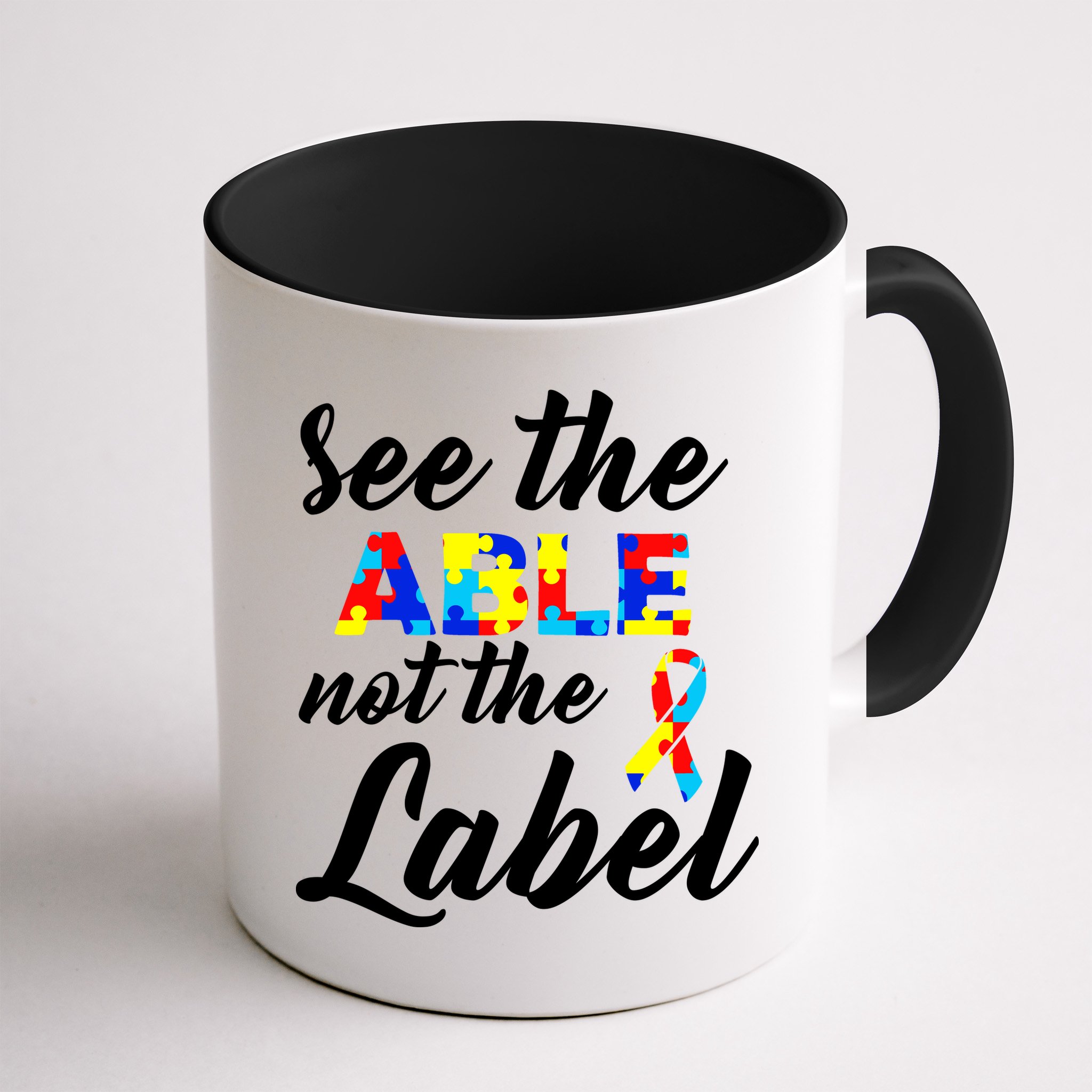 Autism Awareness Puzzle See The Able Not The Label Mug