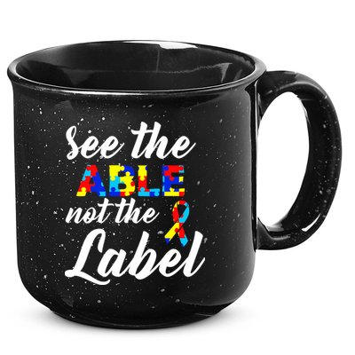Autism Awareness Puzzle See The Able Not The Label 15oz Campfire Ceramic Mug