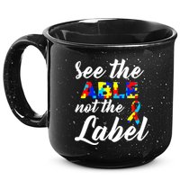 Autism Awareness Puzzle See The Able Not The Label 15oz Campfire Ceramic Mug