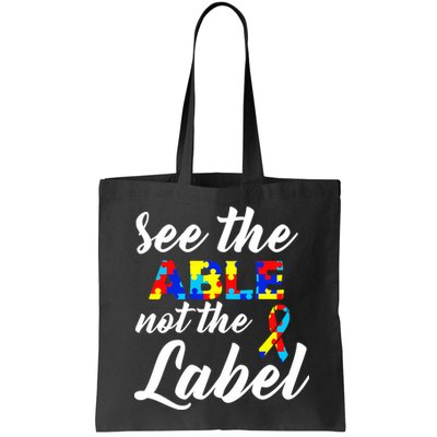 Autism Awareness Puzzle See The Able Not The Label Bag
