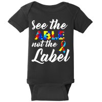 Autism Awareness Puzzle See The Able Not The Label Baby Bodysuit