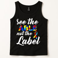 Autism Awareness Puzzle See The Able Not The Label Tank Top