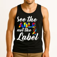 Autism Awareness Puzzle See The Able Not The Label Tank Top