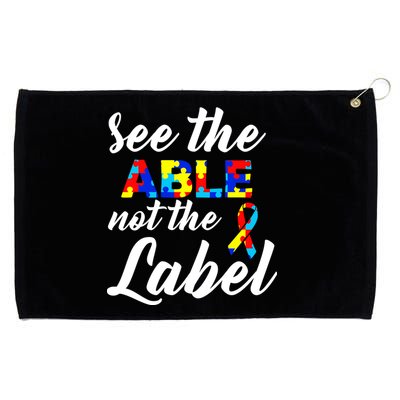 Autism Awareness Puzzle See The Able Not The Label Grommeted Golf Towel