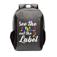 Autism Awareness Puzzle See The Able Not The Label Vector Backpack
