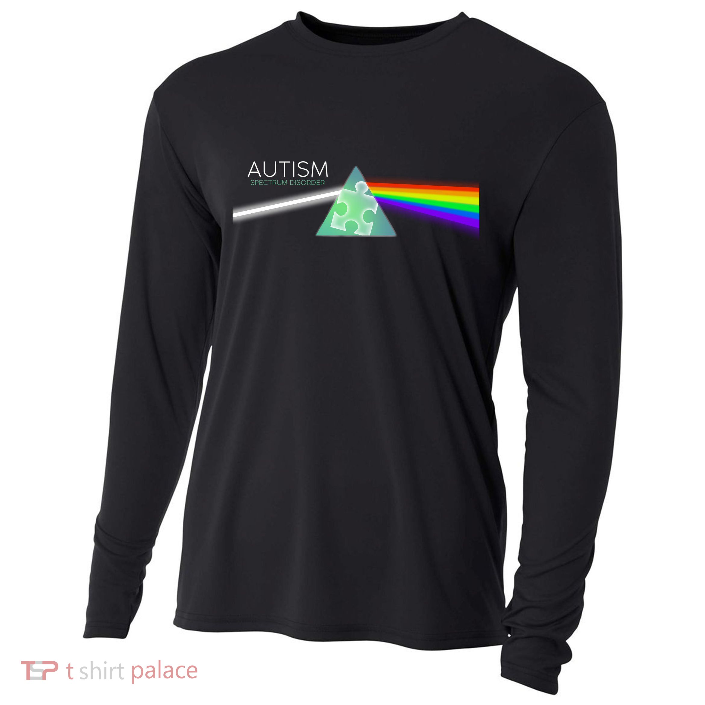 Autism Awareness Puzzle Spectrum Disorder Cooling Performance Long Sleeve Crew
