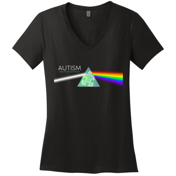 Autism Awareness Puzzle Spectrum Disorder Women's V-Neck T-Shirt