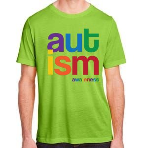 Autism Awareness Rainbow Letters Adult ChromaSoft Performance T-Shirt