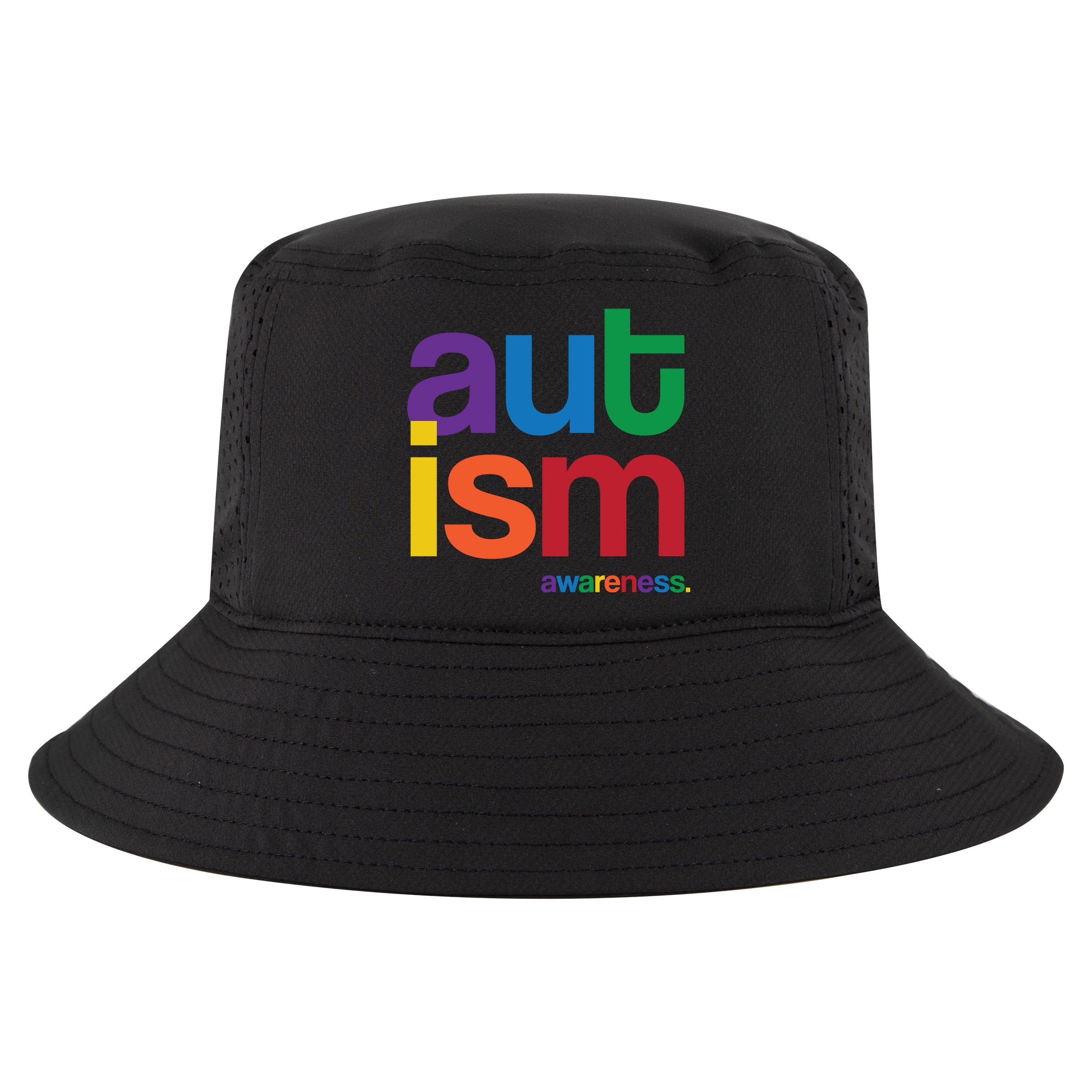 Autism Awareness Rainbow Letters Cool Comfort Performance Bucket Hat