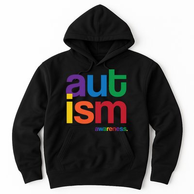 Autism Awareness Rainbow Letters Hoodie