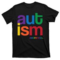 Autism Awareness Rainbow Letters T-Shirt