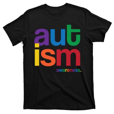 Autism Awareness Rainbow Letters T-Shirt