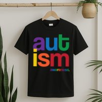 Autism Awareness Rainbow Letters T-Shirt