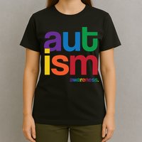Autism Awareness Rainbow Letters T-Shirt