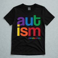 Autism Awareness Rainbow Letters T-Shirt