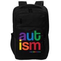 Autism Awareness Rainbow Letters Impact Tech Backpack