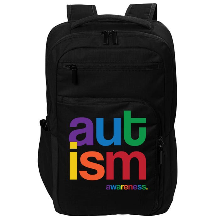 Autism Awareness Rainbow Letters Impact Tech Backpack