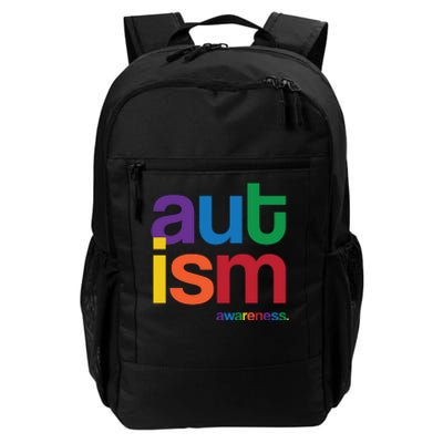 Autism Awareness Rainbow Letters Daily Commute Backpack