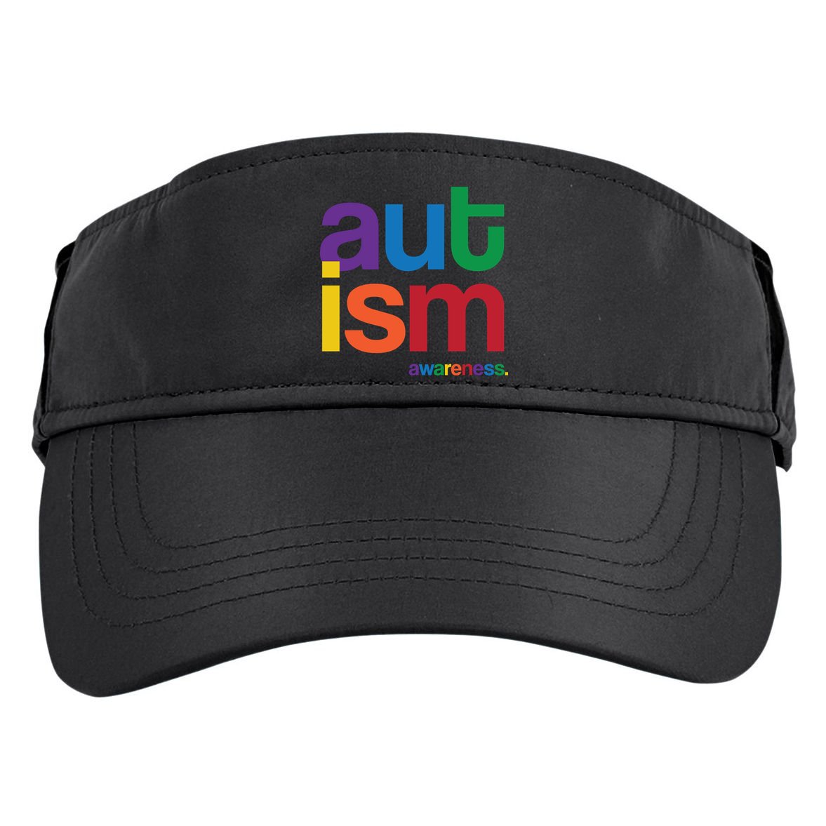 Autism Awareness Rainbow Letters Adult Drive Performance Visor