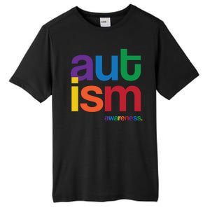 Autism Awareness Rainbow Letters Tall Fusion ChromaSoft Performance T-Shirt