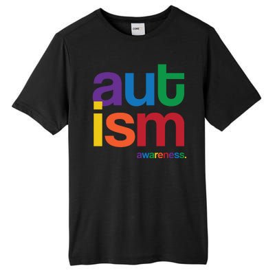 Autism Awareness Rainbow Letters Tall Fusion ChromaSoft Performance T-Shirt