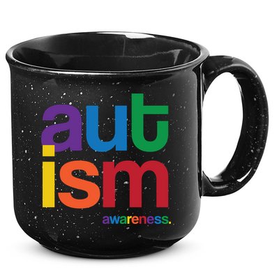 Autism Awareness Rainbow Letters 15oz Campfire Ceramic Mug