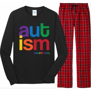 Autism Awareness Rainbow Letters Long Sleeve Pajama Set