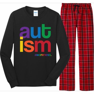 Autism Awareness Rainbow Letters Long Sleeve Pajama Set