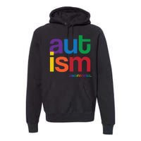 Autism Awareness Rainbow Letters Premium Hoodie