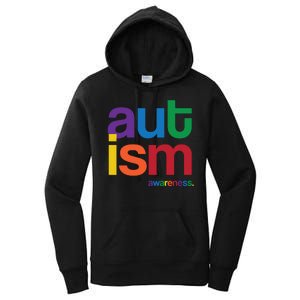 Autism Awareness Rainbow Letters Women's Pullover Hoodie