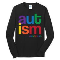 Autism Awareness Rainbow Letters Tall Long Sleeve T-Shirt