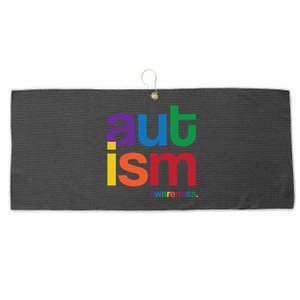 Autism Awareness Rainbow Letters Large Microfiber Waffle Golf Towel