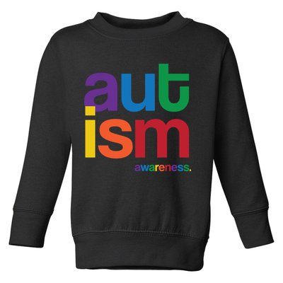 Autism Awareness Rainbow Letters Toddler Sweatshirt
