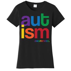 Autism Awareness Rainbow Letters Women's T-Shirt