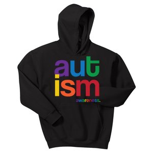 Autism Awareness Rainbow Letters Kids Hoodie