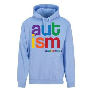 Autism Awareness Rainbow Letters Unisex Surf Hoodie