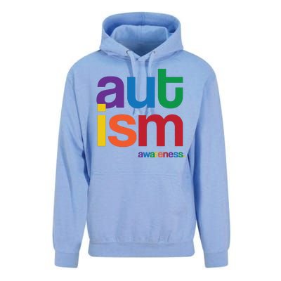 Autism Awareness Rainbow Letters Unisex Surf Hoodie