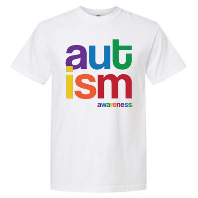 Autism Awareness Rainbow Letters Garment-Dyed Heavyweight T-Shirt