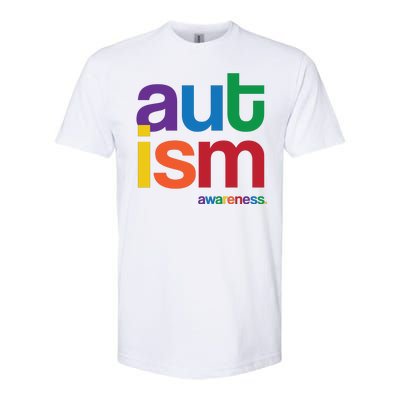 Autism Awareness Rainbow Letters Softstyle CVC T-Shirt