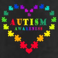 Autism Awareness Rainbow Puzzles Of Love 7 Panel Mesh Trucker Snapback Hat