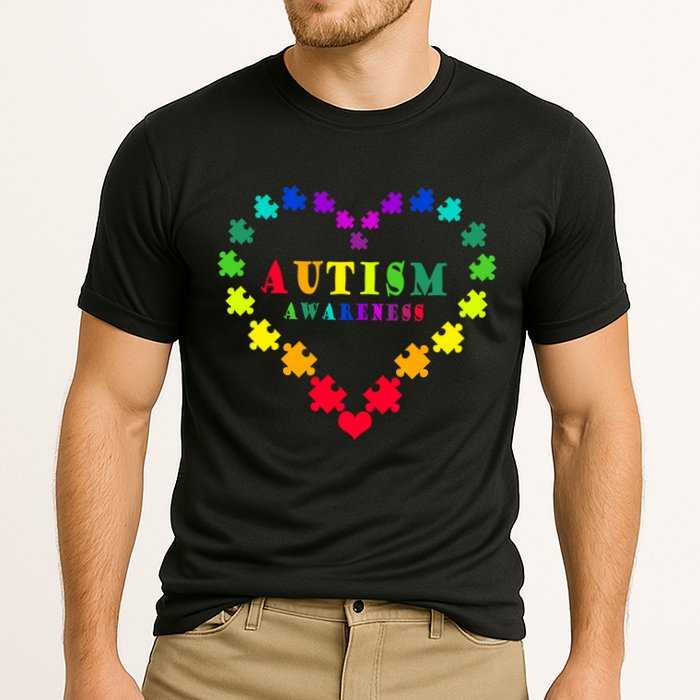 Autism Awareness Rainbow Puzzles Of Love Cooling Performance Crew T-Shirt