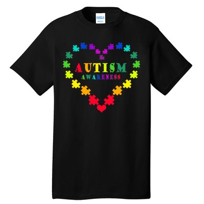 Autism Awareness Rainbow Puzzles Of Love Tall T-Shirt