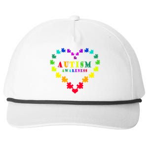 Autism Awareness Rainbow Puzzles Of Love Snapback Five-Panel Rope Hat