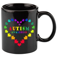 Autism Awareness Rainbow Puzzles Of Love 11oz C Handle Ceramic Mug